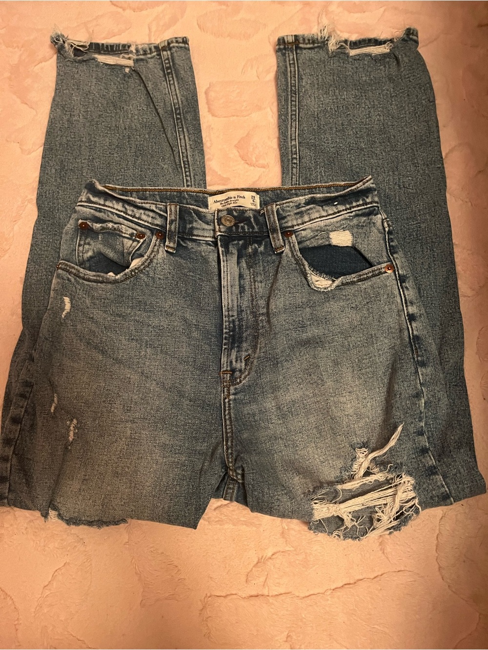 Abercrombie & Fitch Blue Denim Straight Jeans